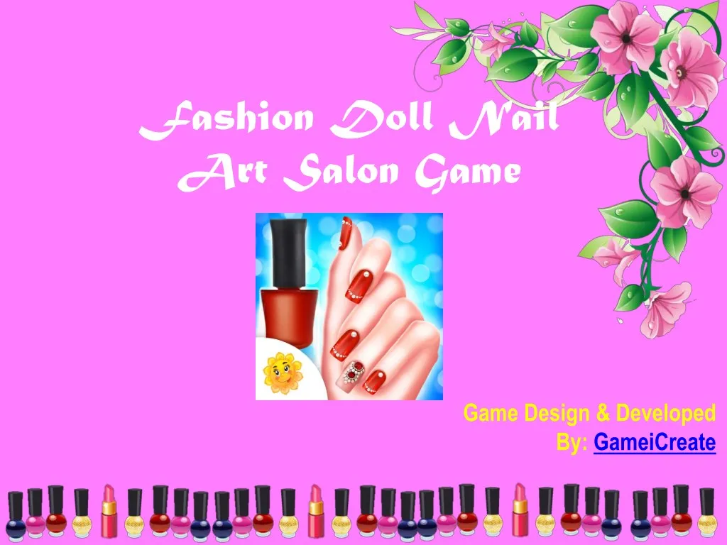 fashion doll nail art salon game