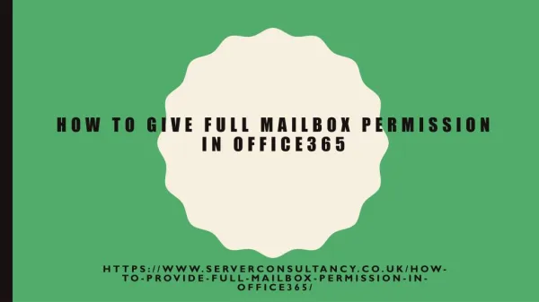 How To Give Full Mailbox Permission In Office365