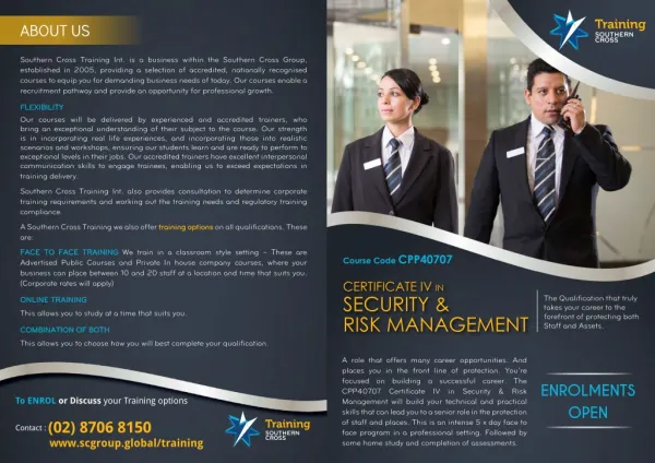 CERTIFICATE IV IN SECURITY & RISK MANAGEMENT