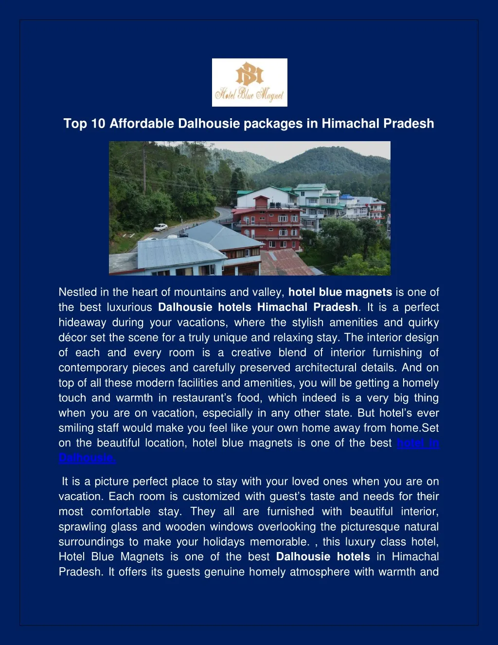 top 10 affordable dalhousie packages in himachal