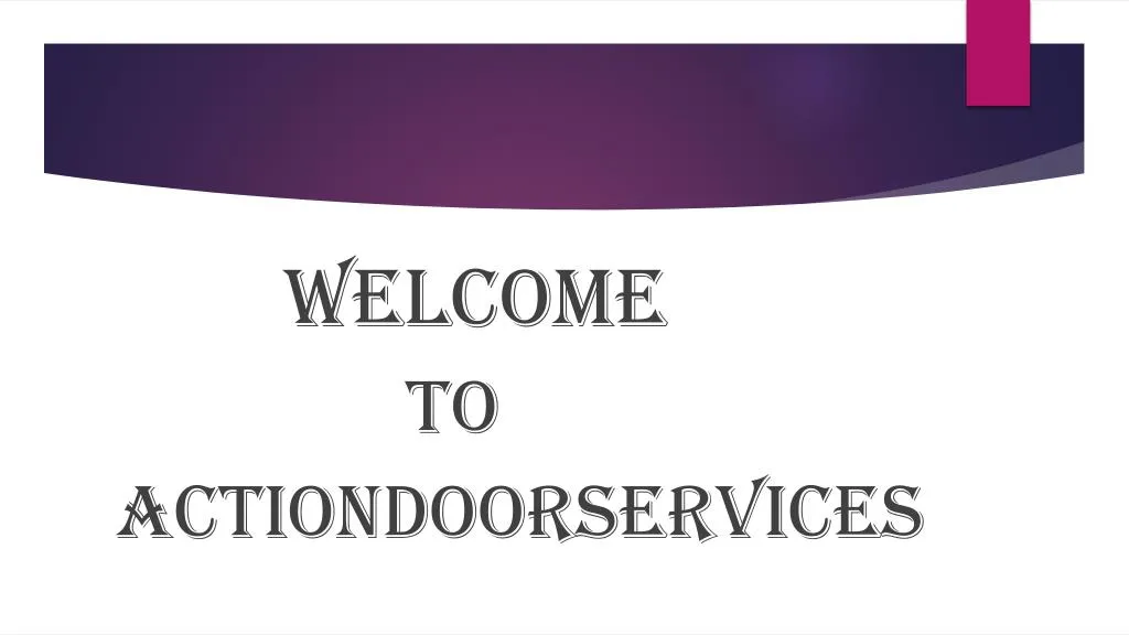 welcome to actiondoorservices