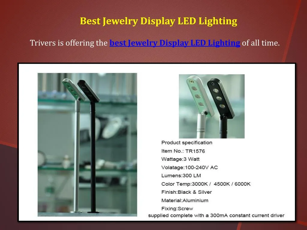 best jewelry display led lighting