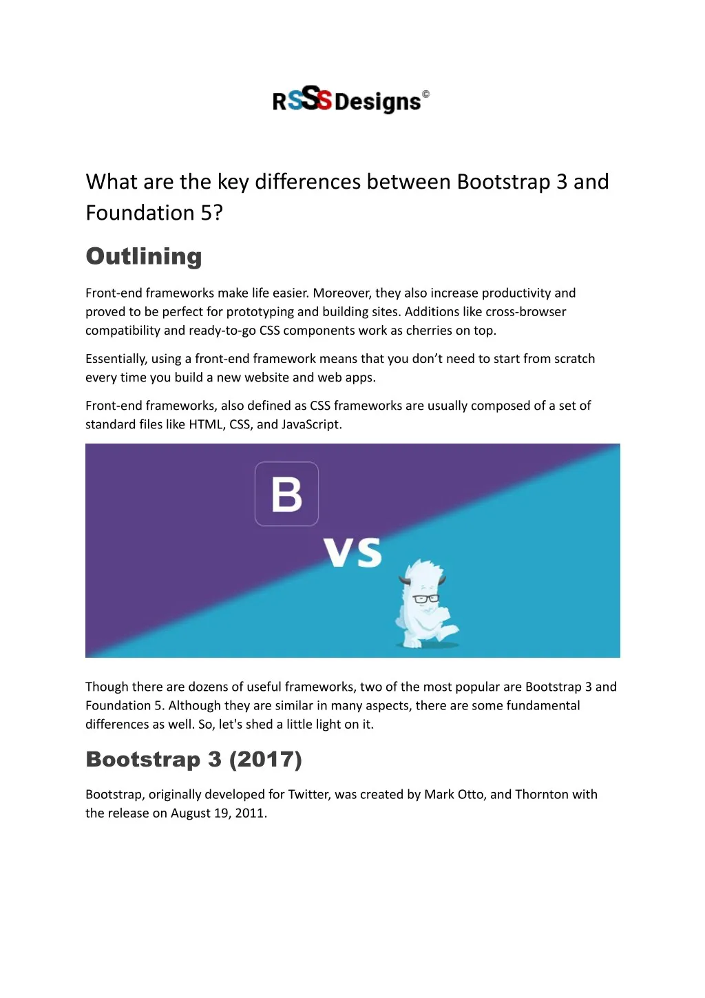 what are the key differences between bootstrap