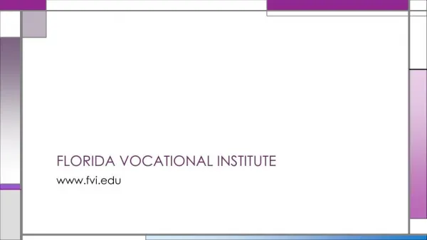 FLORIDA VOCATIONAL INSTITUTE - www.fvi.edu