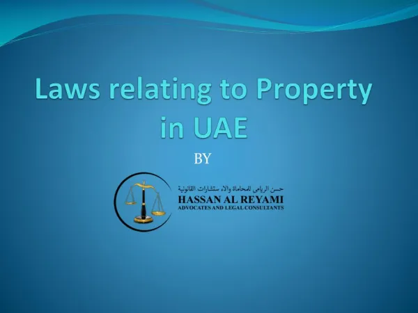 Laws relating to Property in UAE