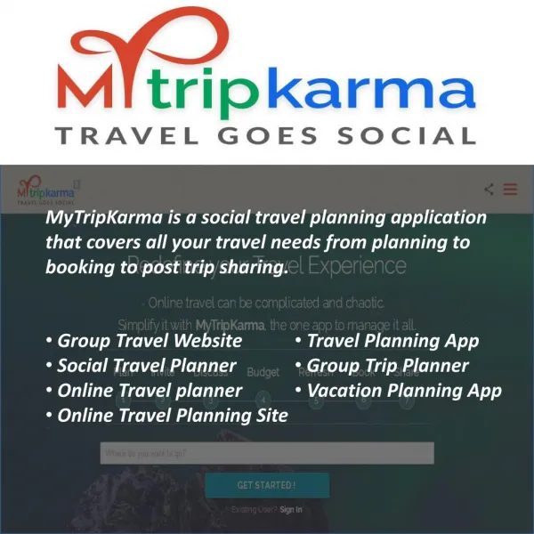 MyTripKarma Social Travel Planner