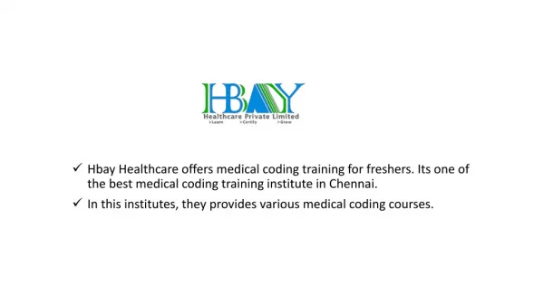 Medical Coding Courses in Chennai | Hbay Healthcare