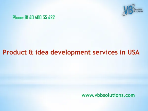 product and idea development services in USA