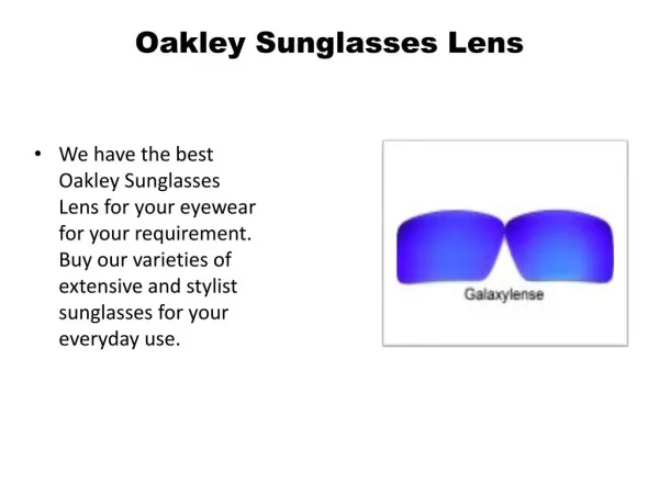 Oakley Lens