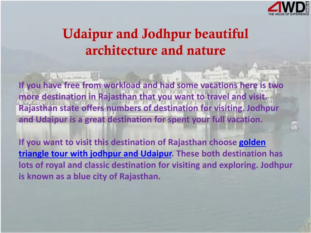 udaipur and jodhpur beautiful architecture