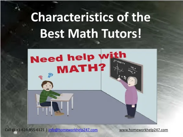 Characteristics of the Best Math Tutors!