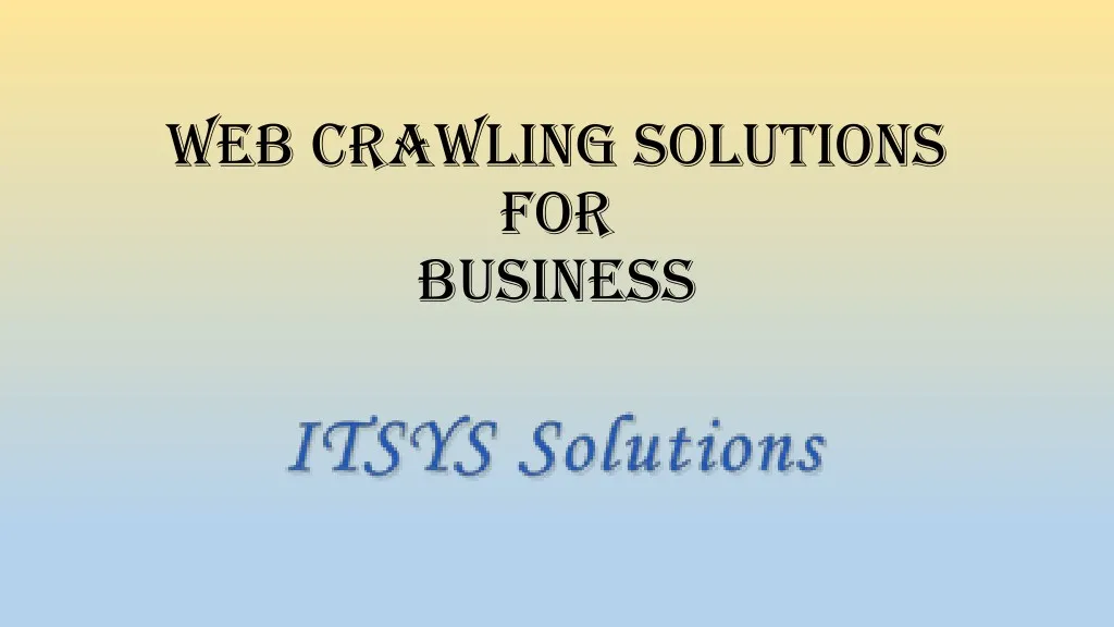 web crawling solutions for business