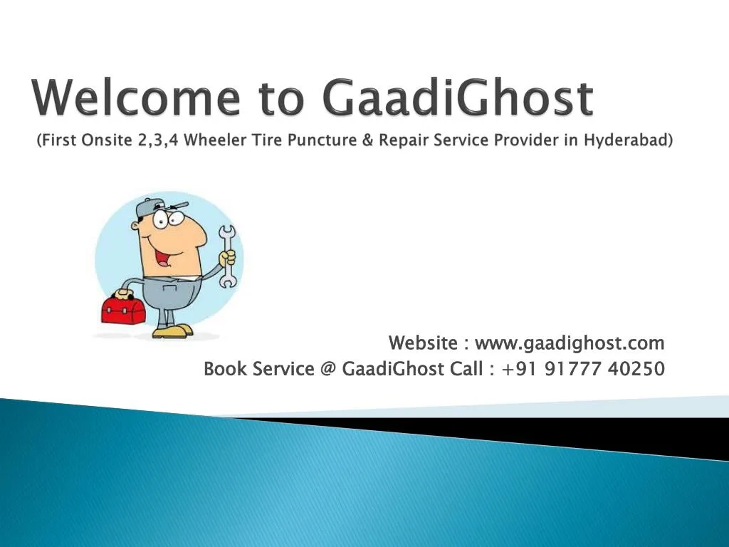 welcome to gaadighost first onsite 2 3 4 wheeler tire puncture repair service provider in hyderabad