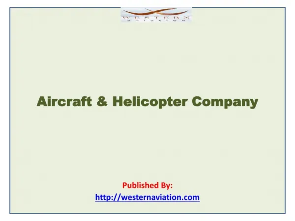 Western Aviation-Aircraft & Helicopter Company