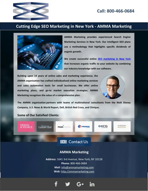 Cutting Edge SEO Marketing in New York - AMMA Marketing
