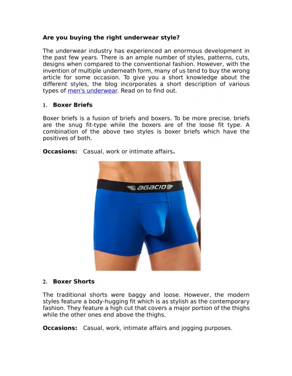 Are you buying the right underwear style?