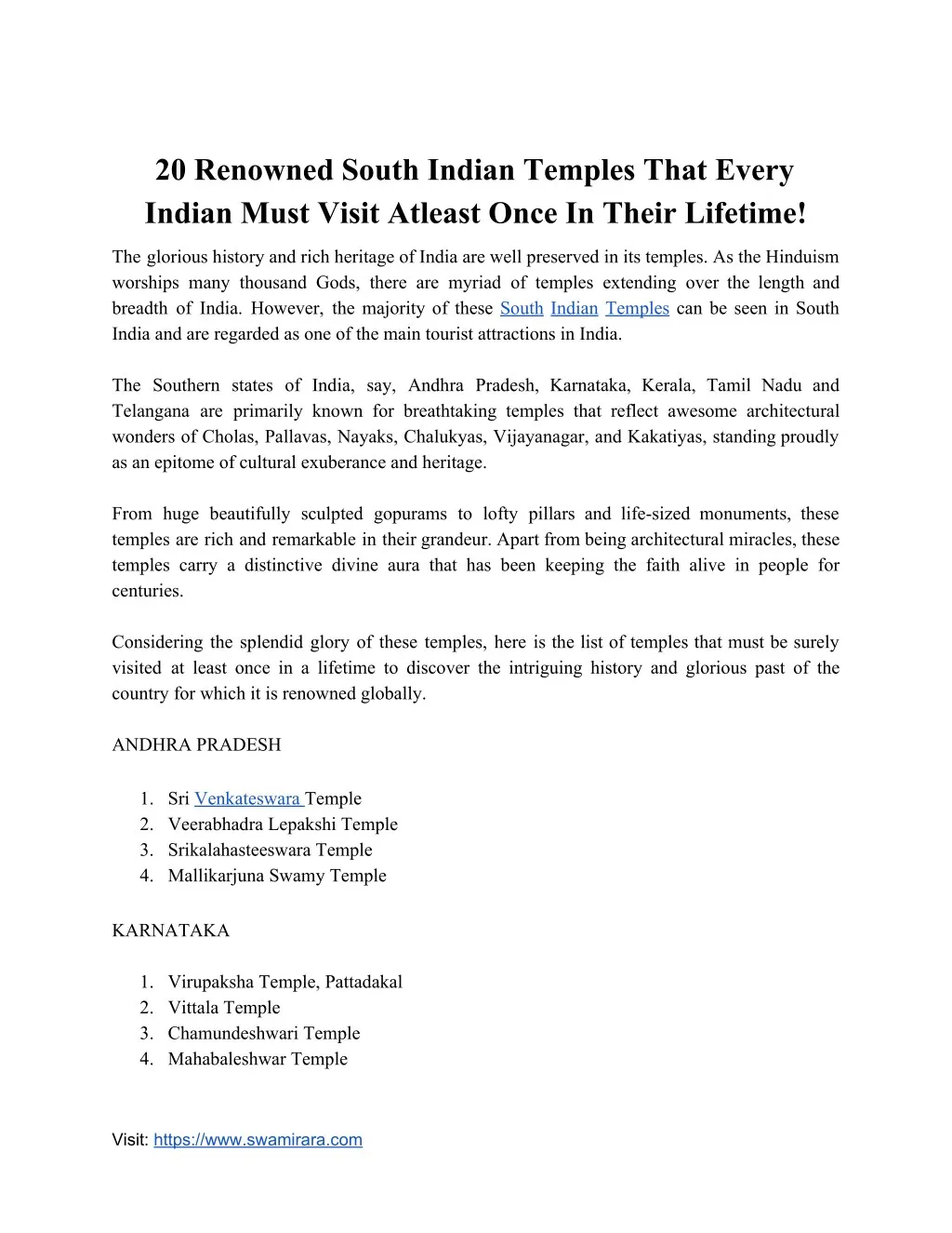 20 renowned south indian temples that every
