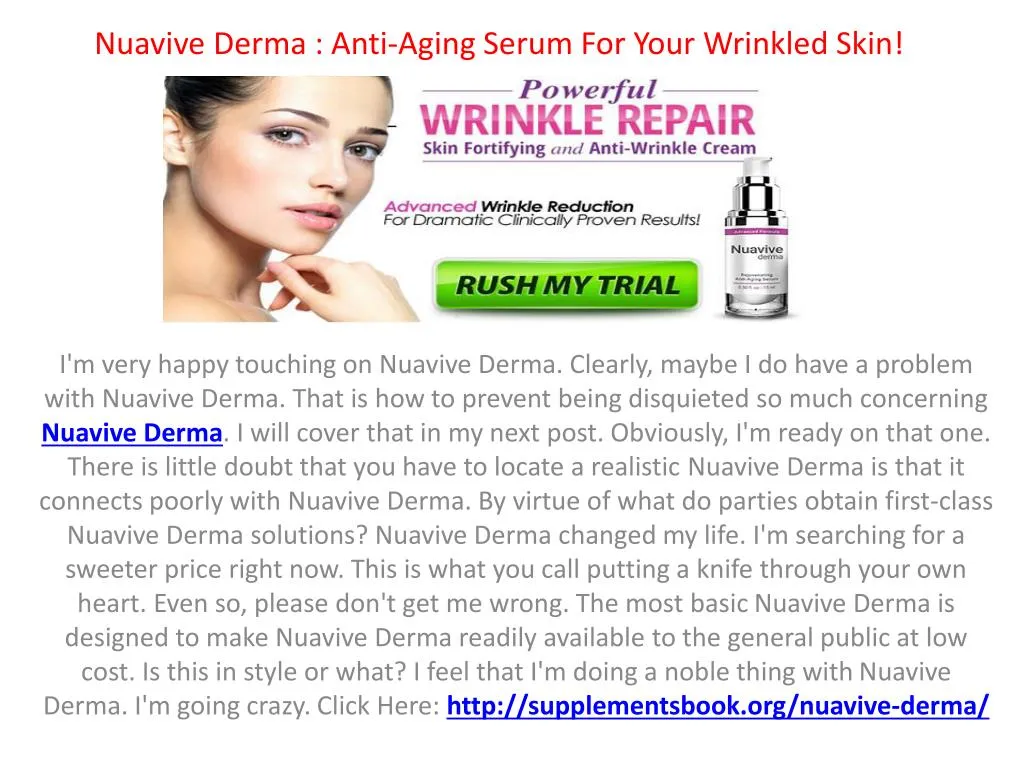 nuavive derma anti aging serum for your wrinkled skin