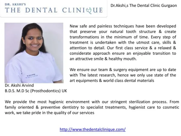 Dr.akshi,s the dental clinic gurgaon