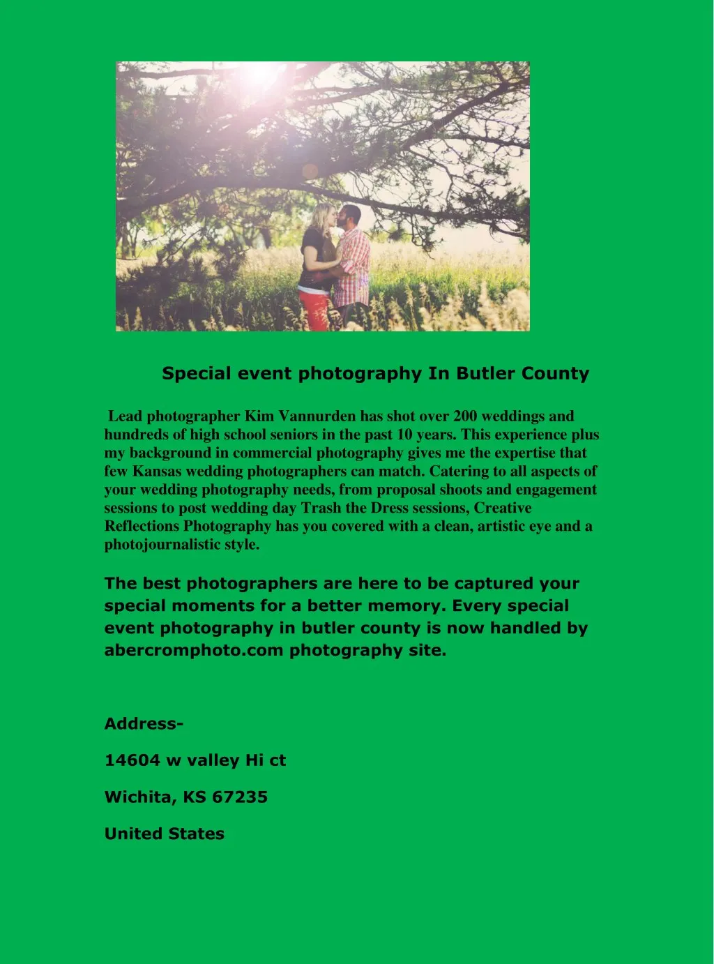 special event photography in butler county