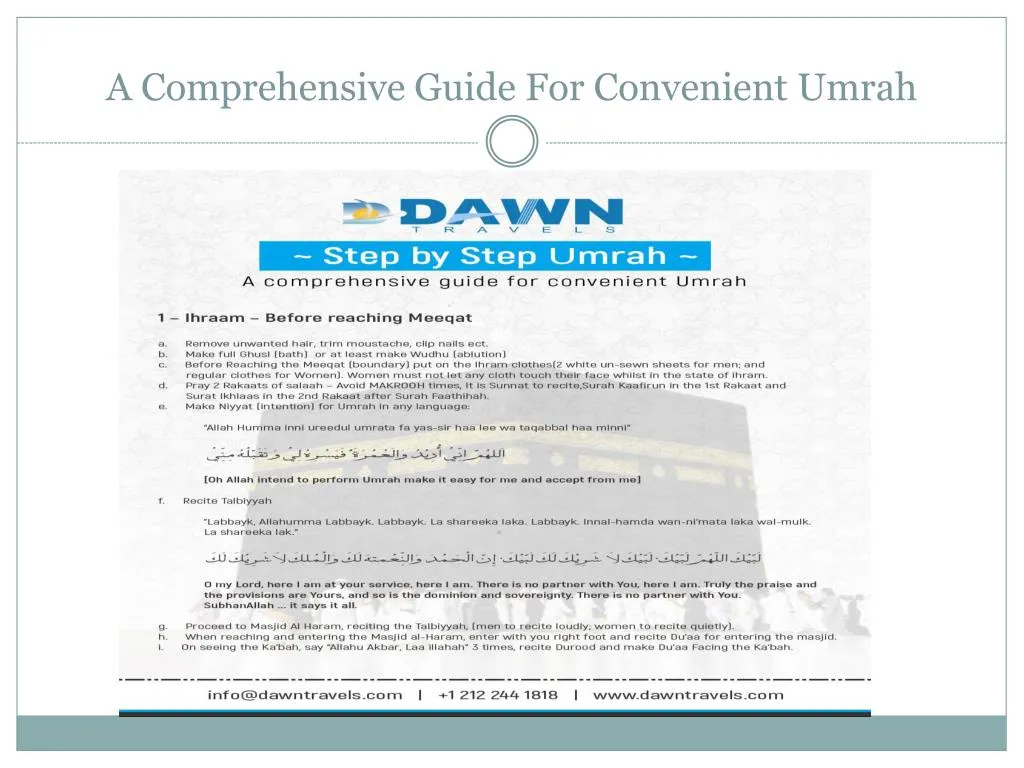 a comprehensive guide for convenient umrah
