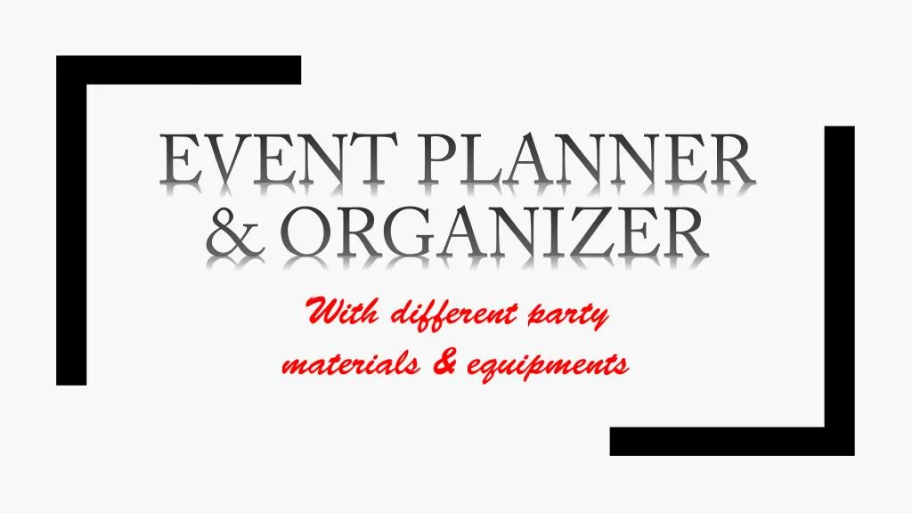 event planner organizer