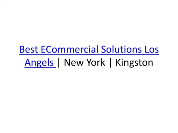Best eCommercial Solutions New York
