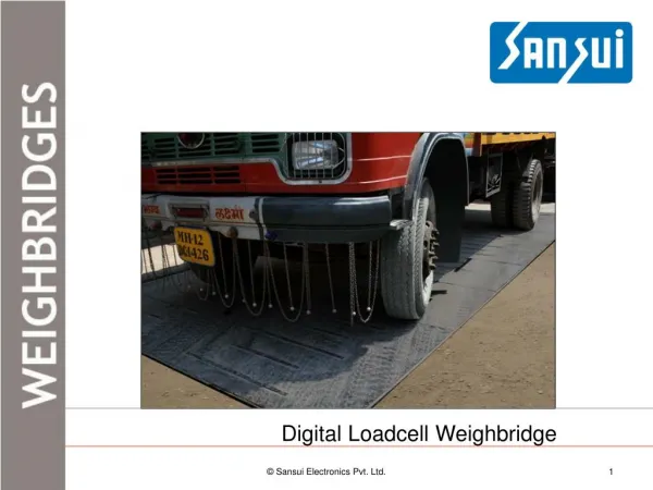 Digital and Electronics Weighbridge / Truck scales- Sansui Electronics