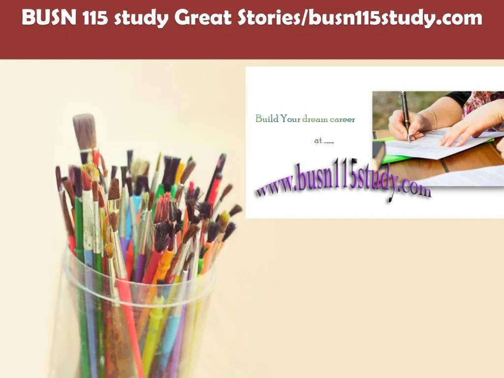 busn 115 study great stories busn115study com