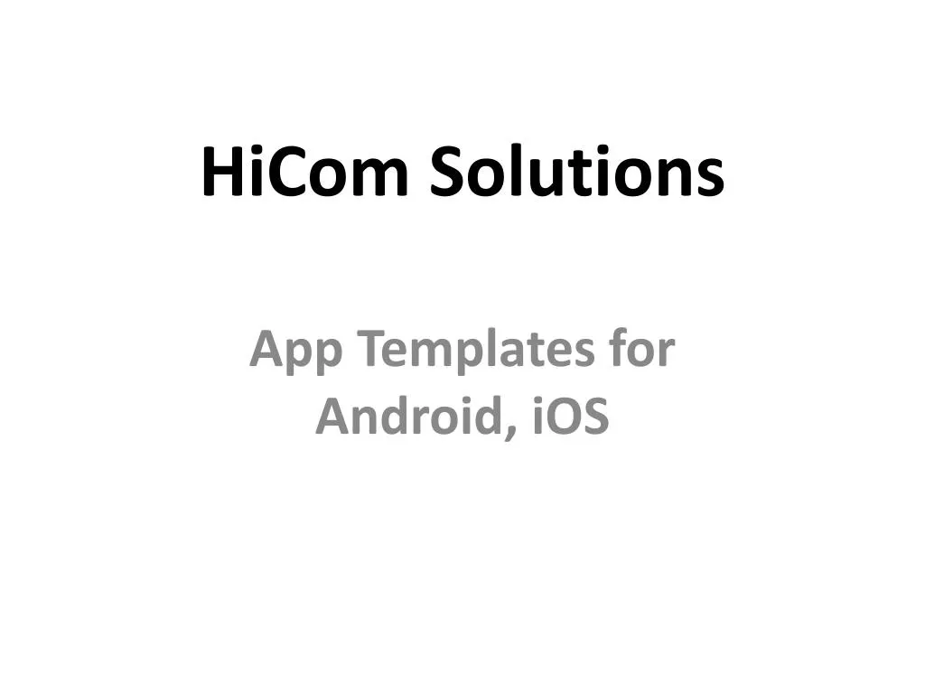 hicom solutions