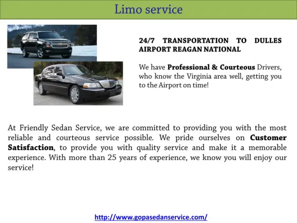 Limo service | Sedan service