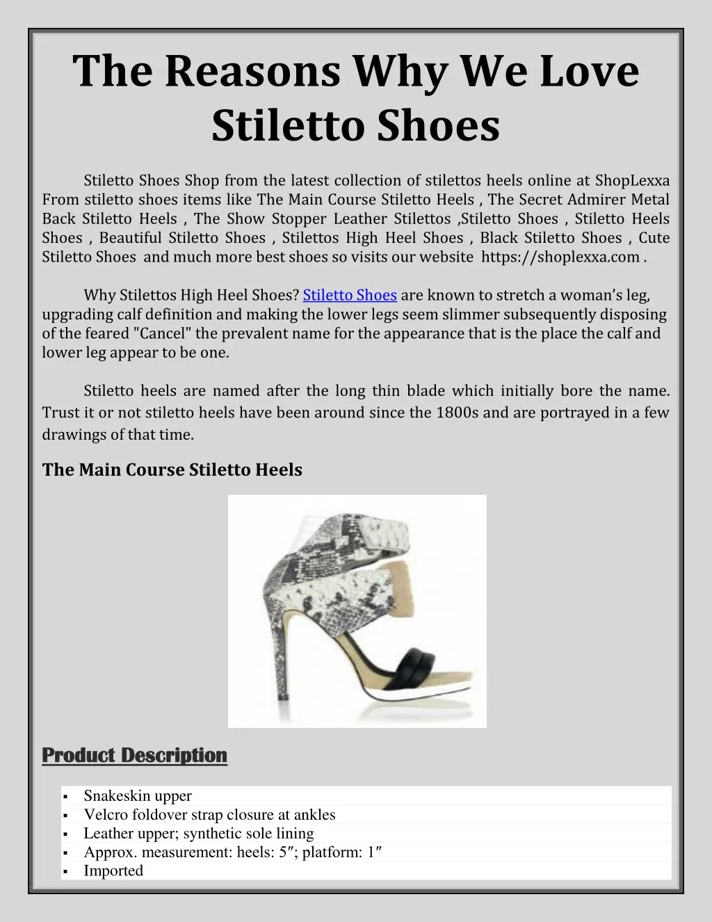 the reasons why we love stiletto shoes stiletto