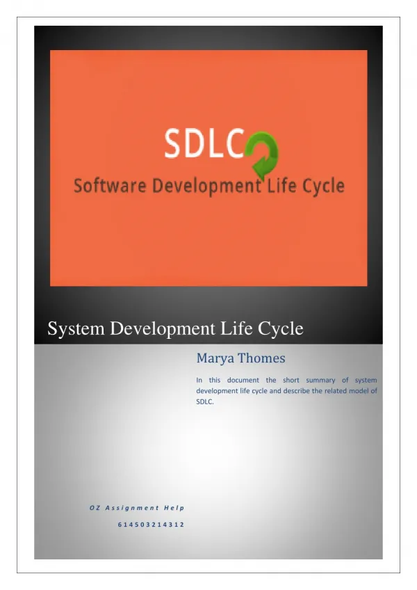 What is system Development Life Circle
