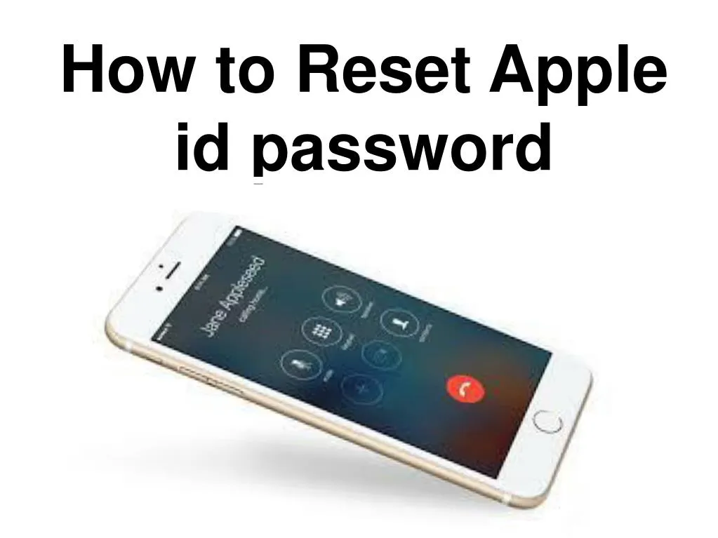 how to reset apple id password