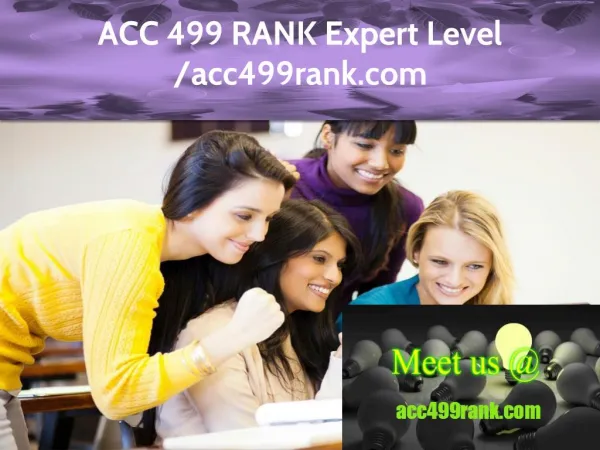ACC 499 RANK Expert Level – acc499rank.com