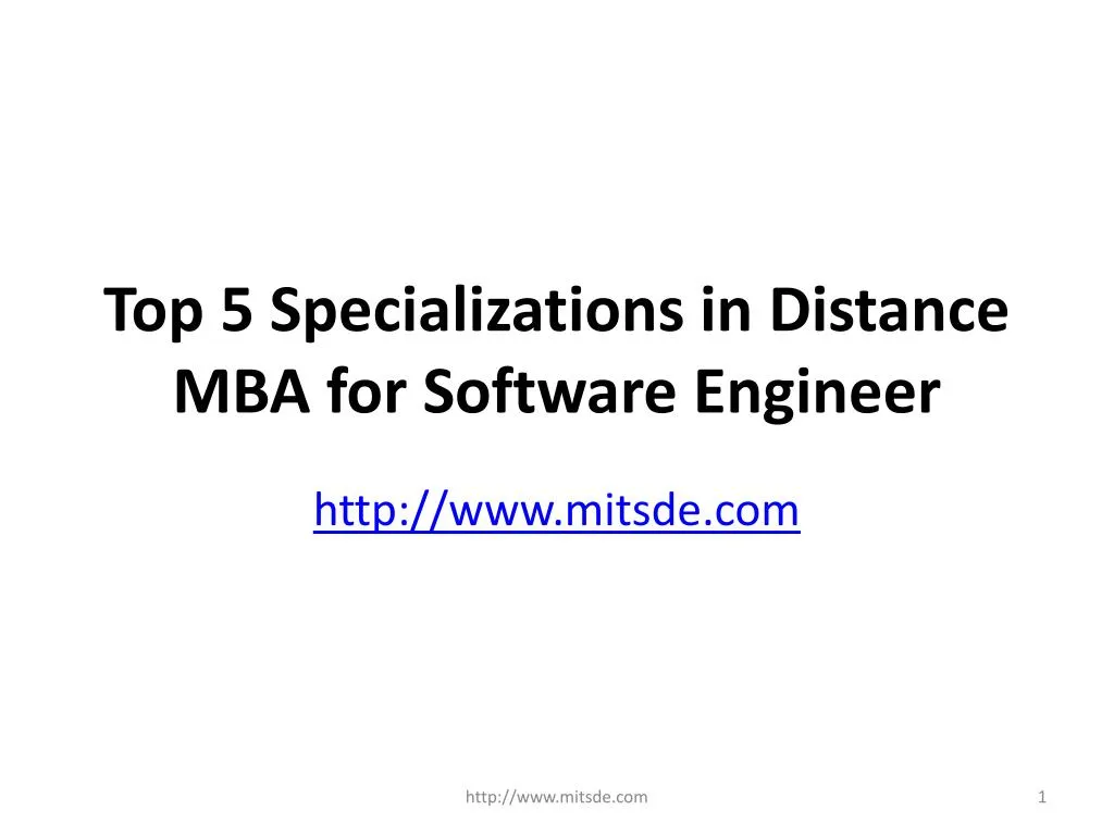 top 5 specializations in distance mba for software engineer