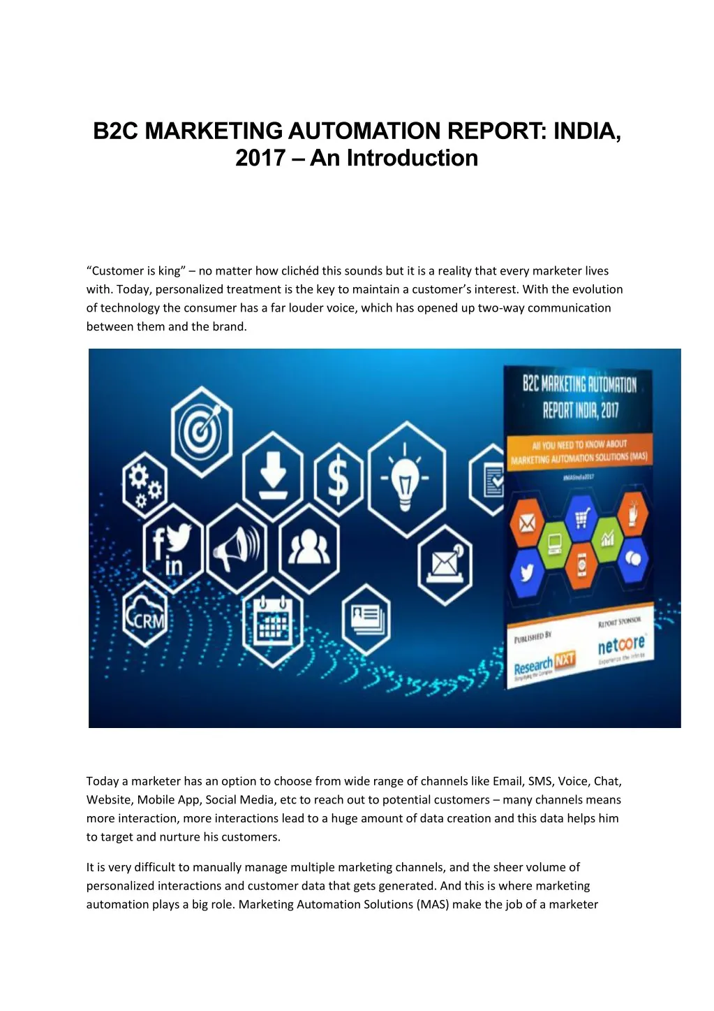 b2c marketing automation report india 2017