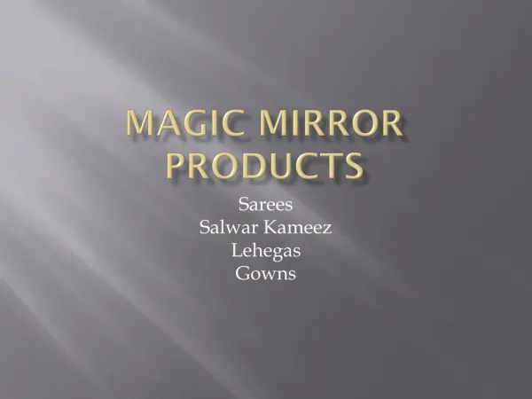 MAgic Mirror Website Product