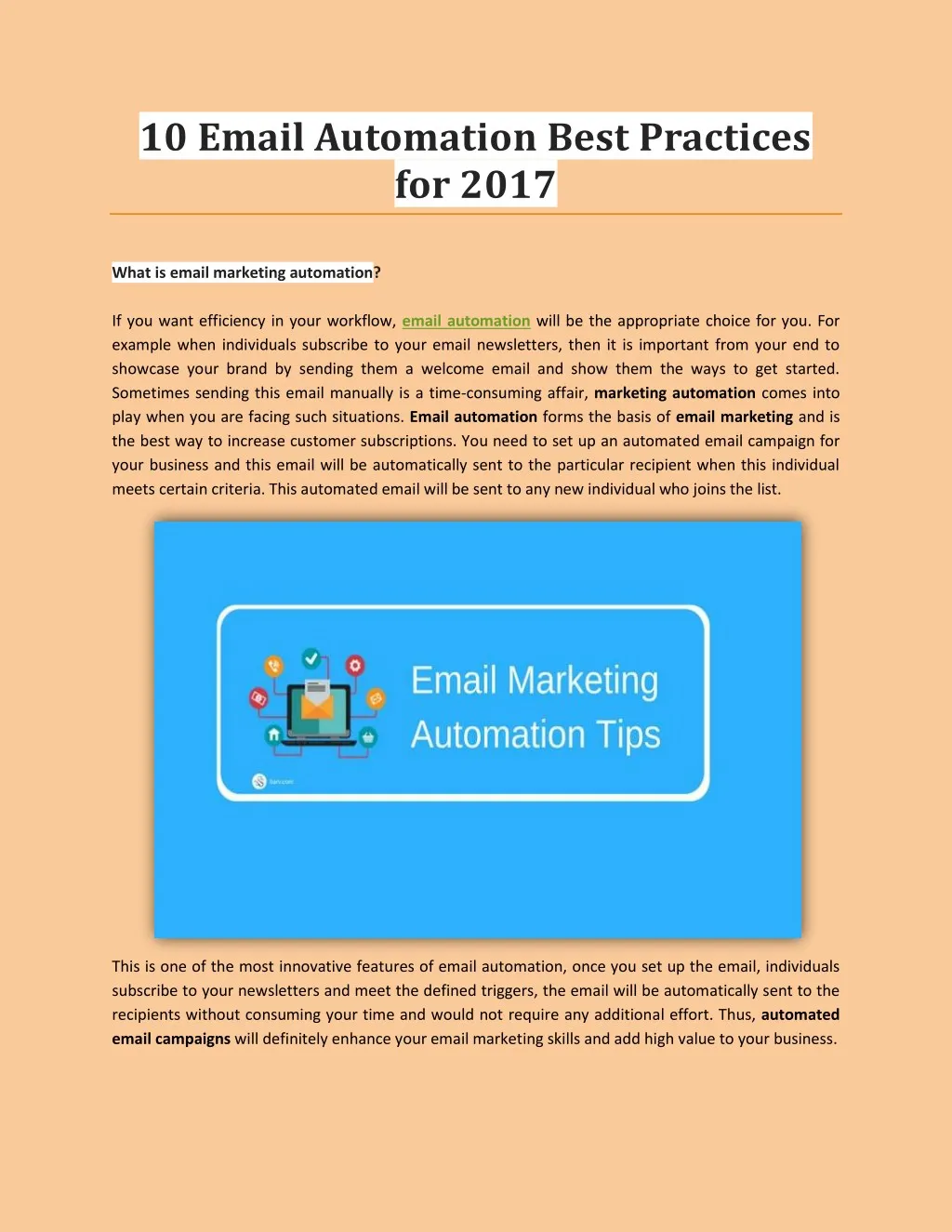 10 email automation best practices for 2017