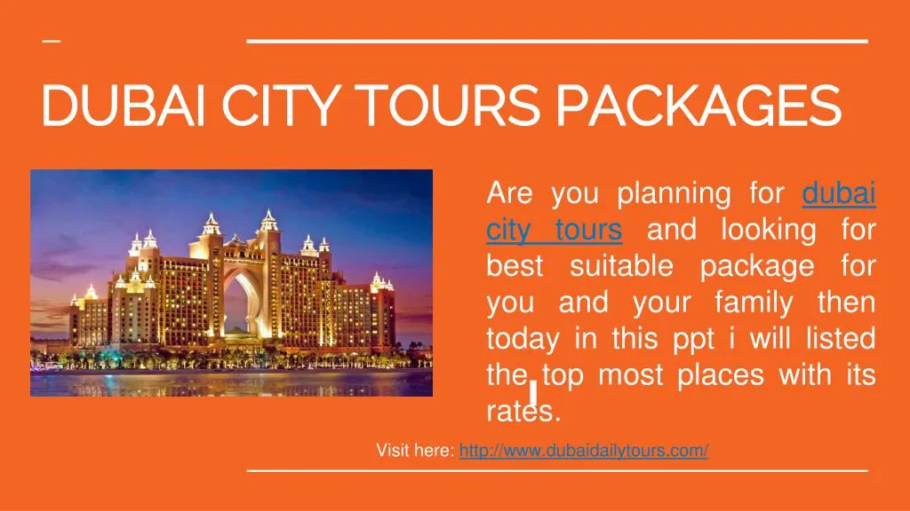 dubai city tours packages