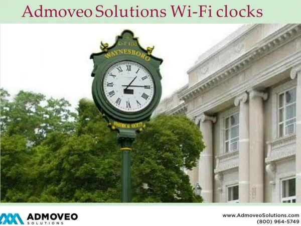 Admoveo Solutions Wi-Fi Clocks