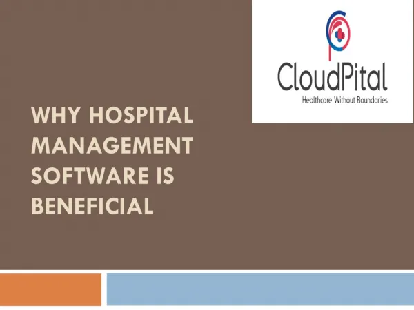 Hospital management software a new progress.