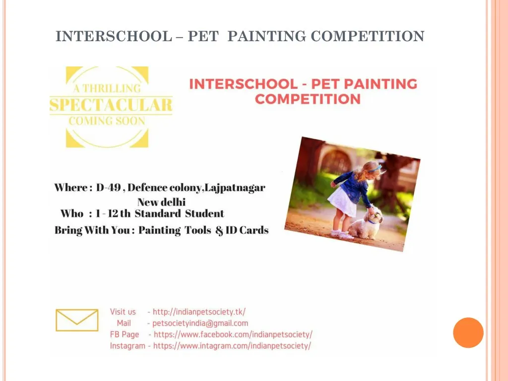 interschool pet painting competition