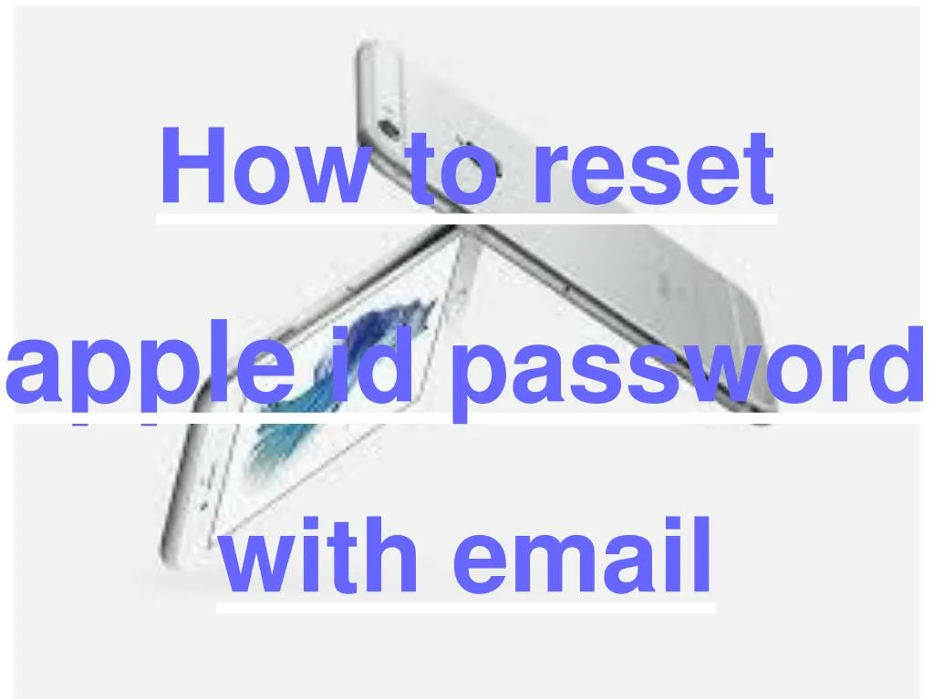 how to reset apple id password with email
