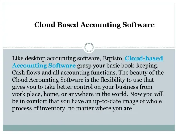 Cloud Accounting Software