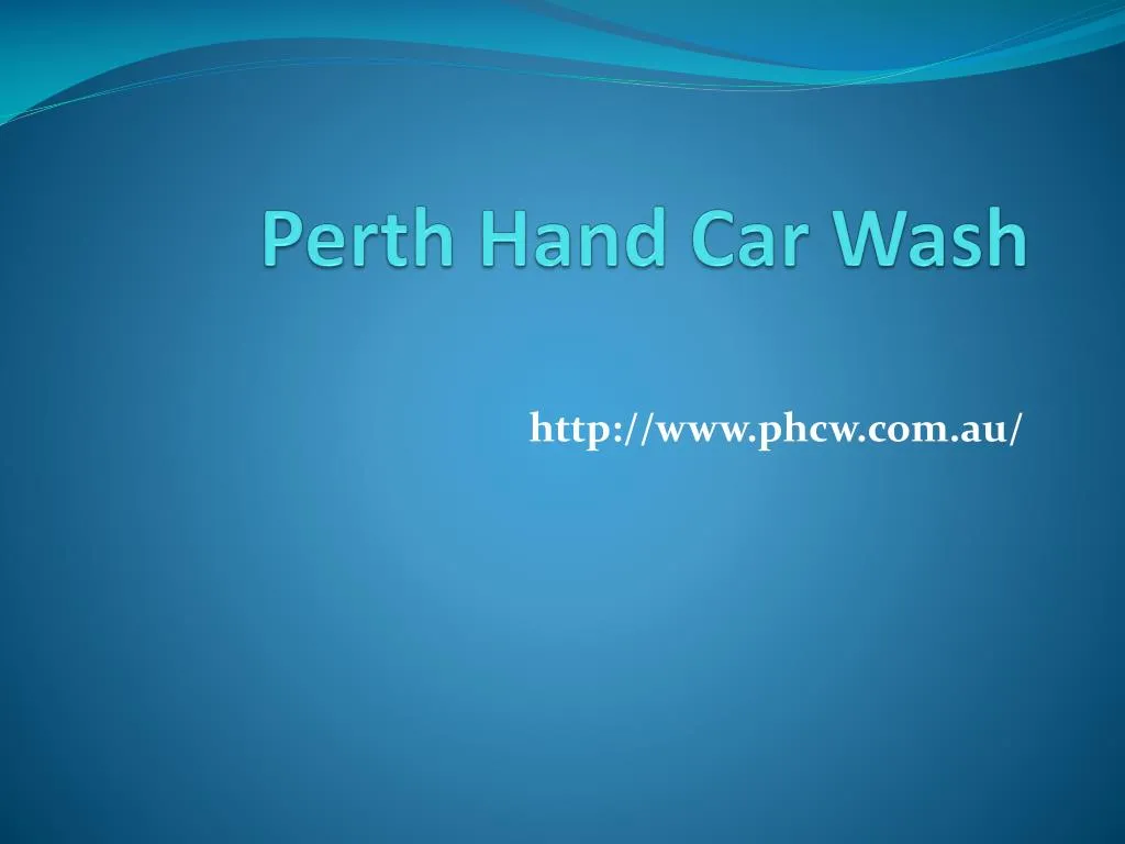 perth hand car wash