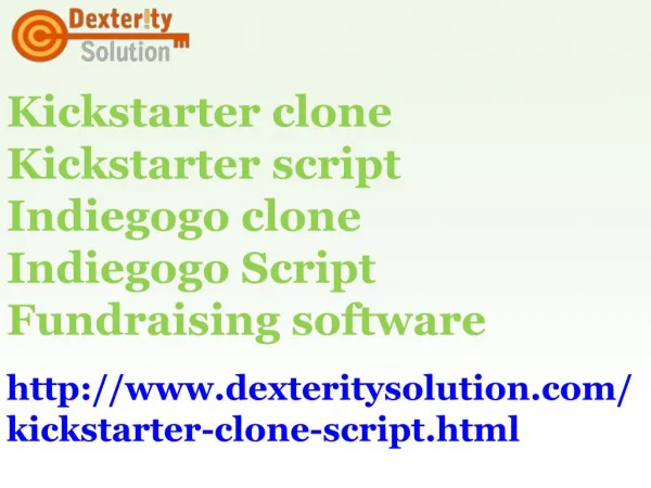 Kickstarter Clone Script | Indiegogo Clone Script |Fundraising Software