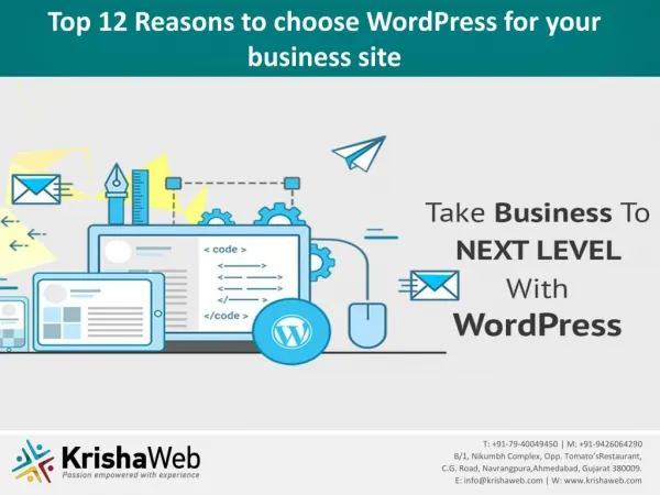 Top 12 Reasons to choose WordPress for your business site