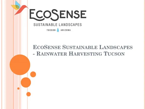 EcoSense Sustainable Landscapes - Rainwater Harvesting Tucson
