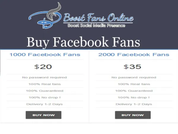 Buy facebook fans